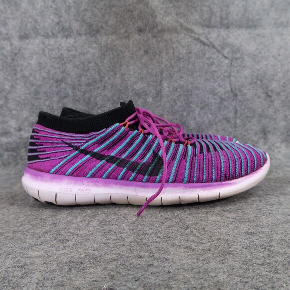 Nike Shoes Womens 7 Athletic Trainer Free RN Flyknit Running Active Sport Purple - Picture 2 of 13